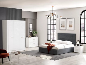 Спальный гарнитур Манхэттен, Белый Аляска / Айс 06 в Тюмени - mebel-tymen.ru | фото