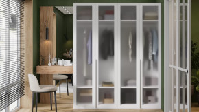 Спальный гарнитур «Порто» №4 Яблоня Беллуно, Белый в Тюмени - mebel-tymen.ru | фото