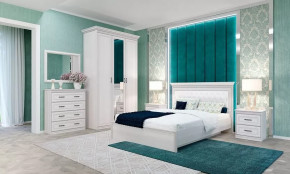 Спальня №1 "Неаполь" Ясень анкор светлый/Ясень анкор светлый + патина серебро в Тюмени - mebel-tymen.ru | фото