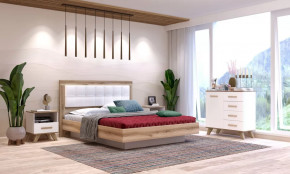 Спальня №БДК-1 "Вега Скандинавия" Белый дуб каньон/Белый глянец в Тюмени - mebel-tymen.ru | фото