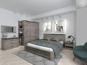 Спальня Денвер, набор №4, риббек серый/камень темный в Тюмени - mebel-tymen.ru | фото