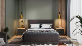 Спальня «Джоли» Дуб Крафт золотой, Графит матовый в Тюмени - mebel-tymen.ru | фото