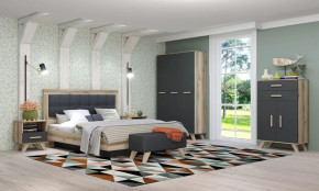 Спальня №ДКС-1 "Вега Скандинавия" Дуб каньон/Силк флай в Тюмени - mebel-tymen.ru | фото