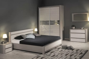 Спальня Лацио, набор №2, серый камень/дуб гладстоун белый в Тюмени - mebel-tymen.ru | фото