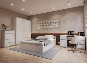 Спальня Мори, комплектация 3, белый в Тюмени - mebel-tymen.ru | фото