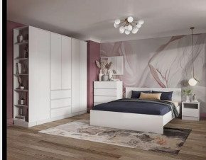 Спальня Мэнкс, набор №1 Белый/графит серый в Тюмени - mebel-tymen.ru | фото