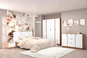 Спальня Эго, набор №БГ-2, дуб крафт золотой/белый глянец Диал в Тюмени - mebel-tymen.ru | фото
