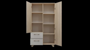 Стеллаж Копенгаген без стекла (Дуб Сонома/Белый матовый) в Тюмени - mebel-tymen.ru | фото