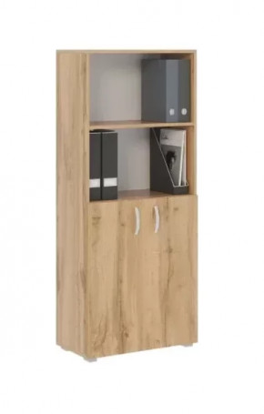 Стеллаж Офис 600 4 полки, с дверями ТМК в Тюмени - mebel-tymen.ru | фото