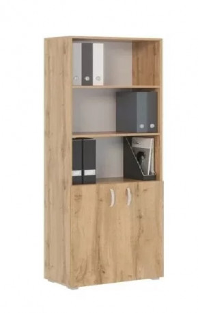 Стеллаж Офис 800 5 полок, с дверями ТМК в Тюмени - mebel-tymen.ru | фото