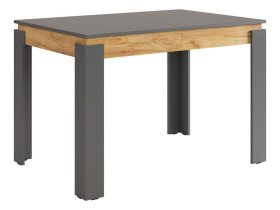 Стол обеденный раздвижной Гермес 2 графит/дуб крафт золотой в Тюмени - mebel-tymen.ru | фото