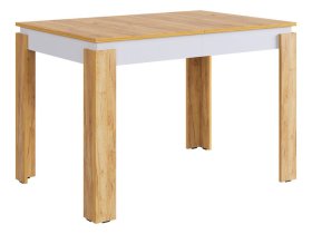 Стол обеденный раздвижной Гермес 2 дуб крафт золотой/белое дерево в Тюмени - mebel-tymen.ru | фото