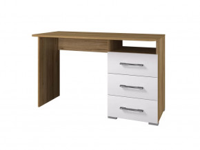 Стол 1200 3 ящика Ненси Крафт золотой-белый в Тюмени - mebel-tymen.ru | фото