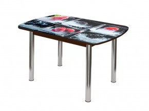 Стол Бостон-2 ф/п Лёд, 900*600 мм, венге/хром брифинг в Тюмени - mebel-tymen.ru | фото