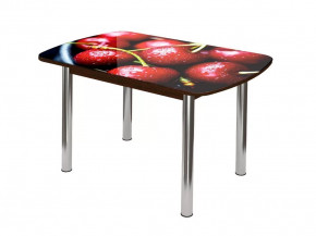 Стол Бостон-2 ф/п Вишня, 900*600 мм, венге/хром брифинг в Тюмени - mebel-tymen.ru | фото