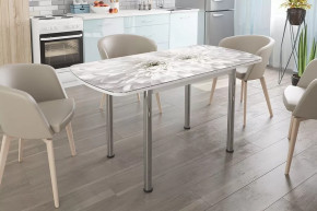 Стол Бостон-3 раздвижной, Флоренс, фотопечать/хром брифинг в Тюмени - mebel-tymen.ru | фото