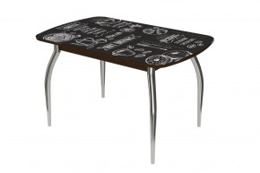 Стол Бостон ф/п Американо, 900*600 мм, венге/хром триумф в Тюмени - mebel-tymen.ru | фото