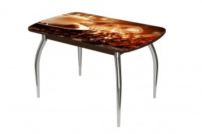 Стол Бостон ф/п Кофе, 900*600 мм, венге/хром триумф в Тюмени - mebel-tymen.ru | фото