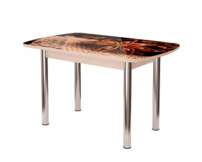 Стол Бостон ф/п Корица, 900*600 мм, дуб атланта/хром брифинг в Тюмени - mebel-tymen.ru | фото