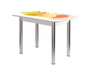 Стол Бостон ф/п Микс, 900*600 мм, белый/хром брифинг в Тюмени - mebel-tymen.ru | фото