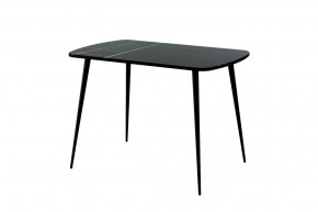 Стол Бостон Лайт 2, фотопечать Черный тунис/опоры черные в Тюмени - mebel-tymen.ru | фото