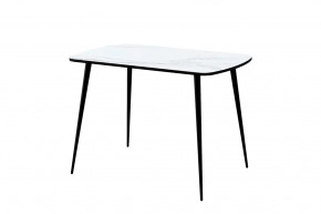 Стол Бостон Лайт 2, фотопечать Мрамор итальянский/опоры черные в Тюмени - mebel-tymen.ru | фото