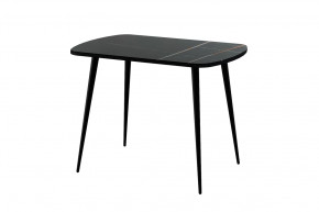 Стол Бостон Лайт, фотопечать Черный тунис/опоры черные в Тюмени - mebel-tymen.ru | фото