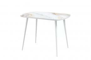 Стол Бостон Лайт, фотопечать Оникс золотой/опоры белые в Тюмени - mebel-tymen.ru | фото