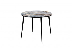 Стол Бостон Лайт круглый, фотопечать Версаль/опоры черные в Тюмени - mebel-tymen.ru | фото