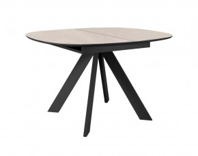 Стол DikLine BK100 Керамика Krater Perla (бежевый матовый)/подстолье черное/опоры черные в Тюмени - mebel-tymen.ru | фото