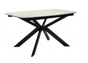 Стол DikLine BK140 Керамика глянец Ostra Bianco (мрамор глянец белый)/подстолье черное/опоры черные в Тюмени - mebel-tymen.ru | фото