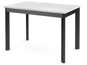 Стол Dikline L110 Мрамор белый (ЛДСП EGGER)/Опоры черный в Тюмени - mebel-tymen.ru | фото