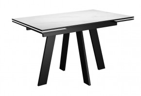 Стол DikLine SKM110 Керамика Белый мрамор/опоры черные в Тюмени - mebel-tymen.ru | фото