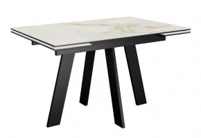 Стол DikLine SKM110 Керамика глянец Ostra Bianco (мрамор глянец белый)/подстолье черное в Тюмени - mebel-tymen.ru | фото