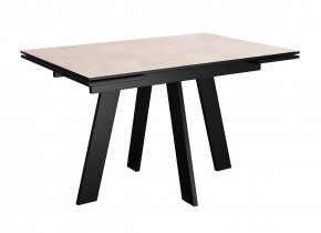 Стол DikLine SKM110 Керамика Krater Perla (бежевый матовый)/подстолье черное в Тюмени - mebel-tymen.ru | фото