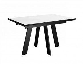 Стол DikLine SKM110 Керамика Mono white (белый матовый)/подстолье черное в Тюмени - mebel-tymen.ru | фото