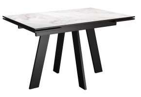 Стол DikLine SKM140 Керамика Italian Grey (глянец серый)/опоры черные в Тюмени - mebel-tymen.ru | фото