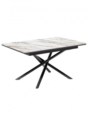 Стол Kenner DK1250 чёрный/керамика мрамор золотой в Тюмени - mebel-tymen.ru | фото