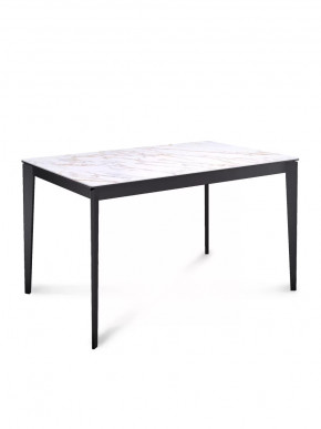 Стол Kenner KR1200 чёрный/керамика мрамор белый глянец в Тюмени - mebel-tymen.ru | фото