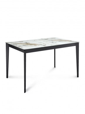 Стол Kenner KR1200 чёрный/керамика мрамор золотой глянец в Тюмени - mebel-tymen.ru | фото