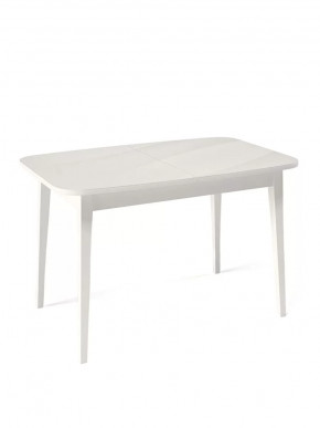 Стол Kenner M 1200 белый/стекло белое глянец в Тюмени - mebel-tymen.ru | фото