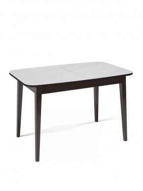 Стол Kenner M 1200 венге/стекло белое глянец в Тюмени - mebel-tymen.ru | фото