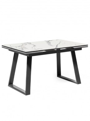 Стол Kenner ML 1400 чёрный/керамика мрамор белый в Тюмени - mebel-tymen.ru | фото