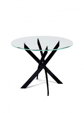 Стол Kenner R1000 черный/стекло прозрачное в Тюмени - mebel-tymen.ru | фото