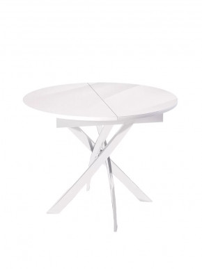 Стол Kenner R1100 белый/стекло белое глянец в Тюмени - mebel-tymen.ru | фото