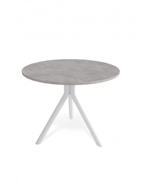 Стол Kenner RR900 белый/керамика мрамор светло-серый в Тюмени - mebel-tymen.ru | фото