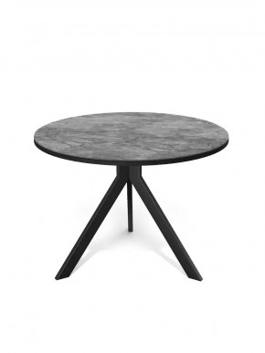 Стол Kenner RR900 черный/керамика мрамор серый глянец в Тюмени - mebel-tymen.ru | фото