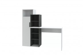 Стол компьютерный Комбо, белый-черный ясень/белый в Тюмени - mebel-tymen.ru | фото