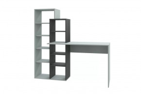 Стол компьютерный Квадро, серый/черный ясень в Тюмени - mebel-tymen.ru | фото