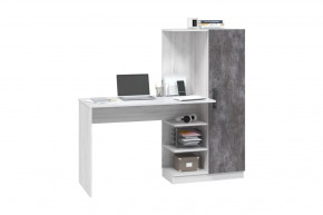 Стол компьютерный Оливер Уни (Софт), ясень анкор светлый/камень темный с ФП в Тюмени - mebel-tymen.ru | фото